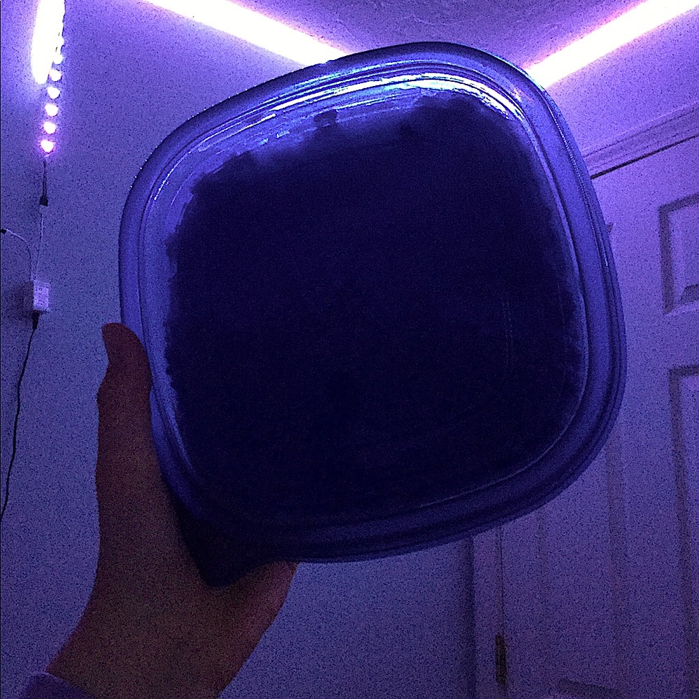 Blue cotton candy slime Pink and blue beads